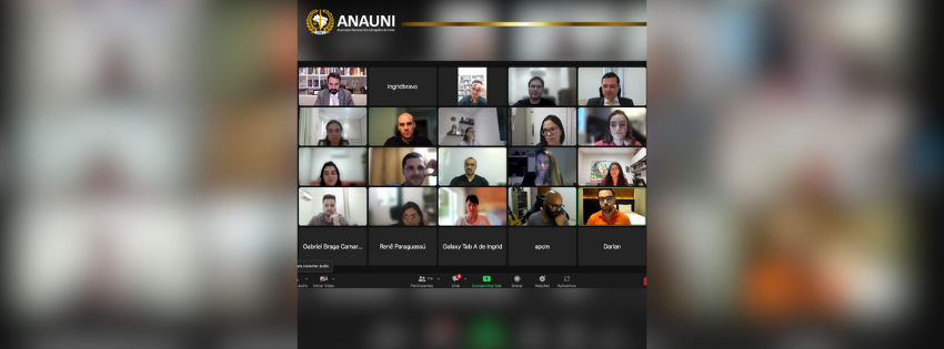 Sala de Estudos da ANAUNI reúne mais de 200 participantes de forma online